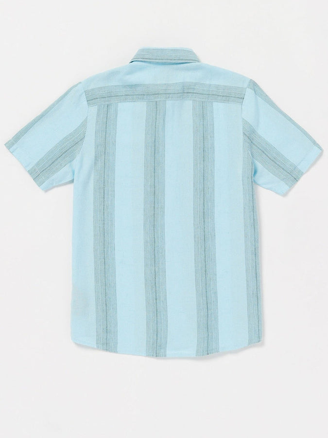 Volcom Summer 2024 Flaxstone Short Sleeve Buttondown Shirt | CRYSTAL BLUE (CRY)