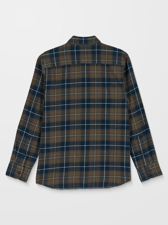 Volcom Caden Plaid Long Sleeve Buttondown Shirt Fall 2025 | NAVY (NVY)