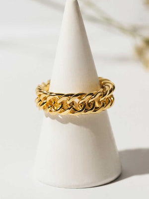 Sarahsilver Chain Gold Ring