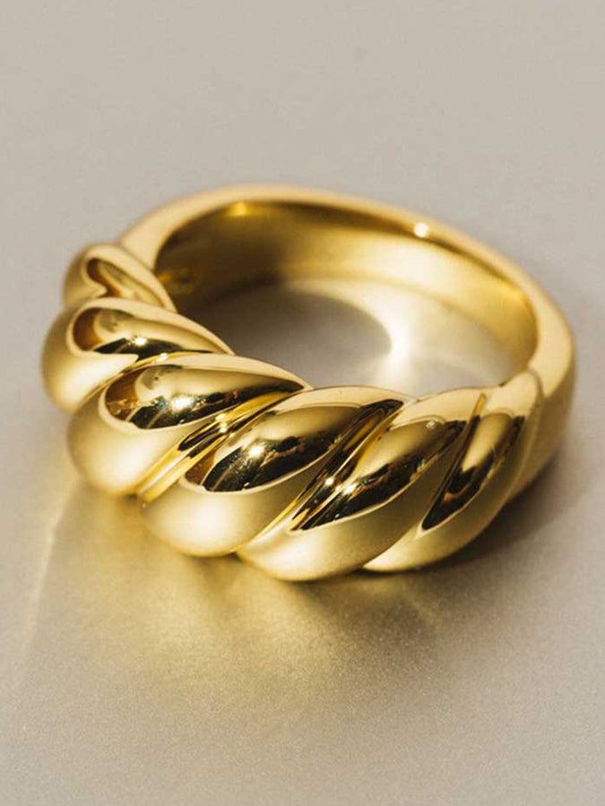 Sarahsilver Croissant Gold Ring | GOLD