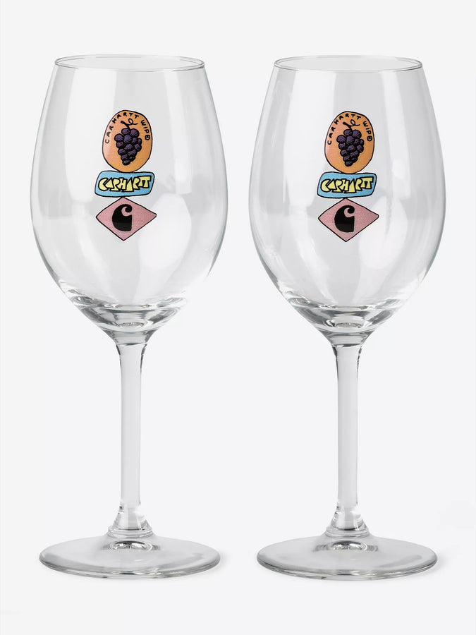 Carhartt Wip Stacked Grapes Wines Glass Set | CLEAR (1B6XX)