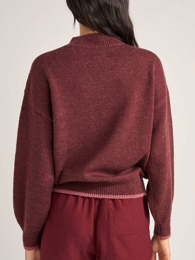 Rhythm Juliet Floral Sweater Fall 2025 | BURGUNDY