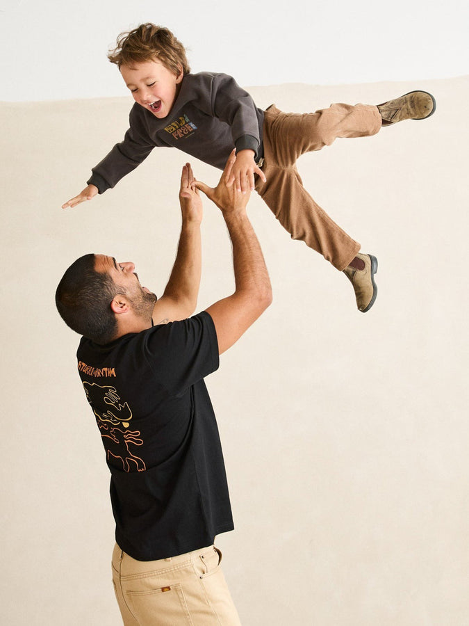 Rhythm Wild And Free Crewneck Sweatshirt (Boys 2-7) Holiday 2025 | VINTAGE BLACK