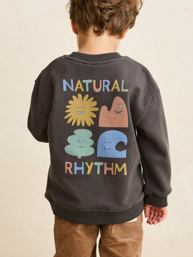 Rhythm Wild And Free Crewneck Sweatshirt (Boys 2-7) Holiday 2025 | VINTAGE BLACK
