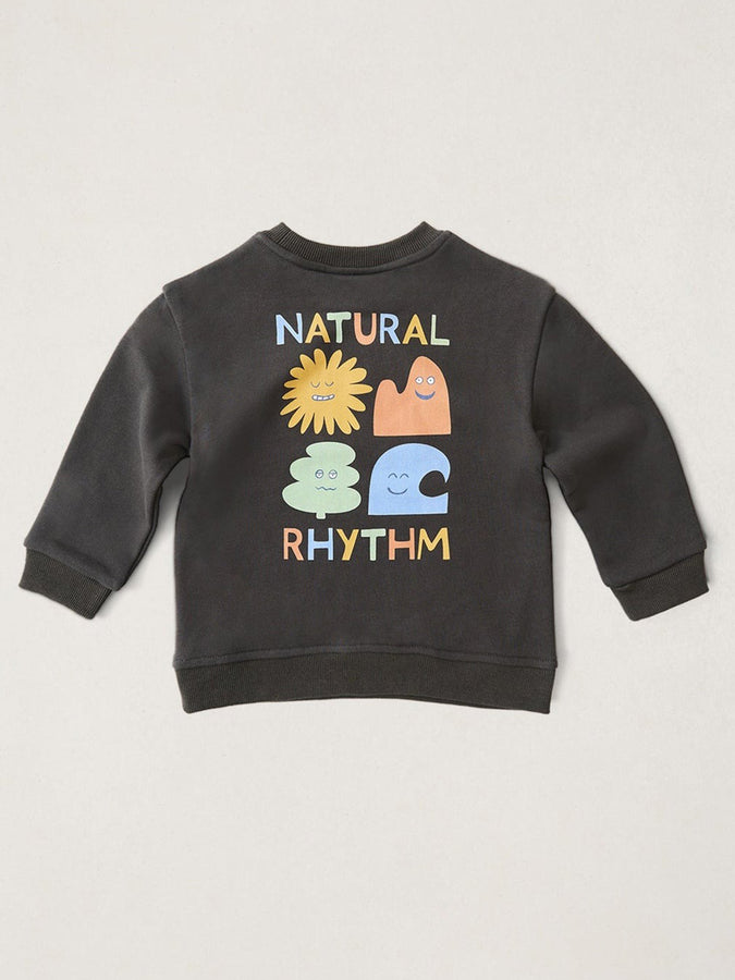 Rhythm Wild And Free Crewneck Sweatshirt (Boys 2-7) Holiday 2025 | VINTAGE BLACK