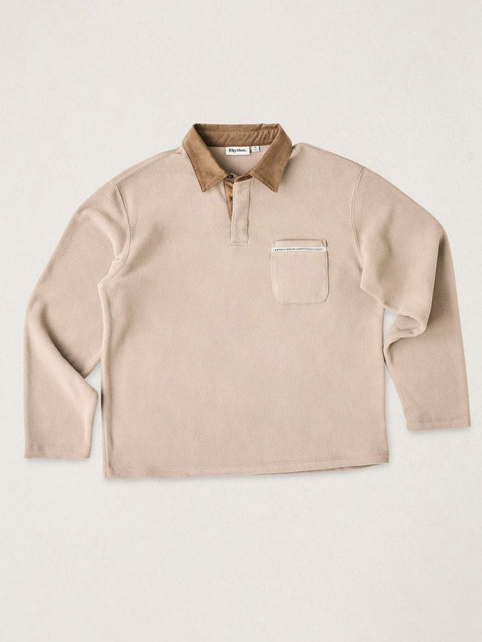 Rhythm Ladder Polar Long Sleeve Polo Fall 2026 | STONE