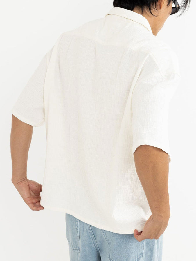 Rhythm Leads Relaxed Check S/S Buttondown Shirt Summer 2026 | WHITE
