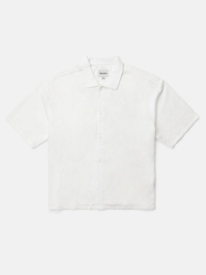 Rhythm Leads Relaxed Check S/S Buttondown Shirt Summer 2026 | WHITE