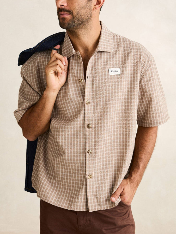 Rhythm Frequency Check S/S Buttondown Shirt Fall 2026 | CARAMEL