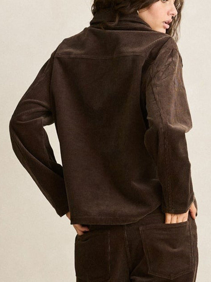 Rhythm Luca Cord Shacket Jacket Fall 2026 | CHOCOLATE