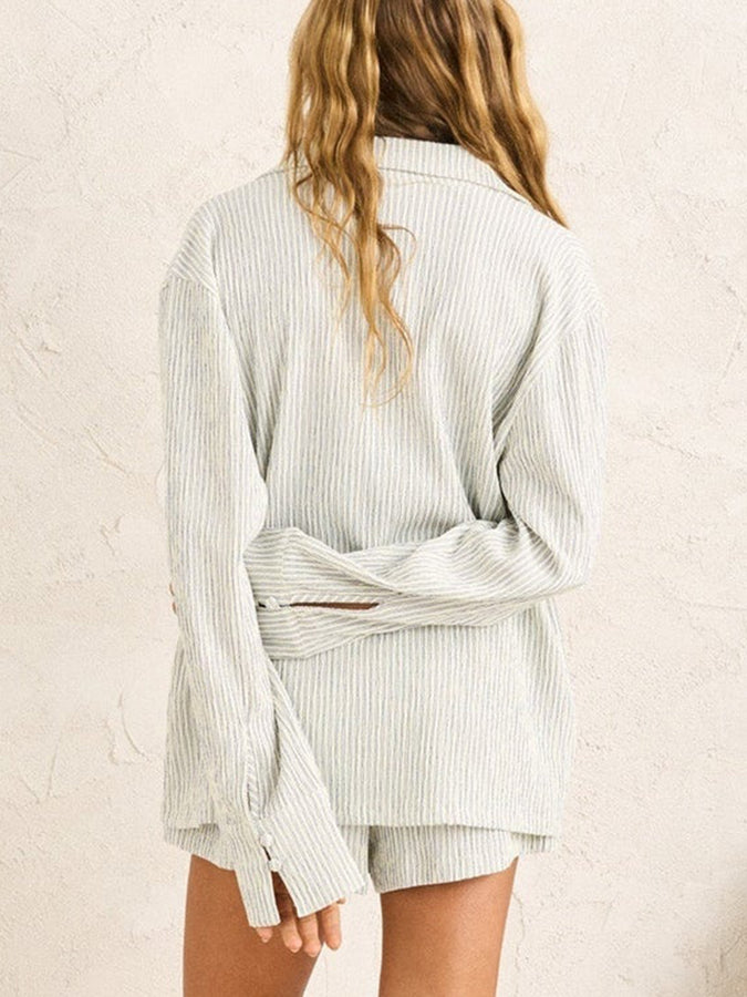 Rhythm Driftwood Stripe Overswim Shirt Summer 2026 | CREAM