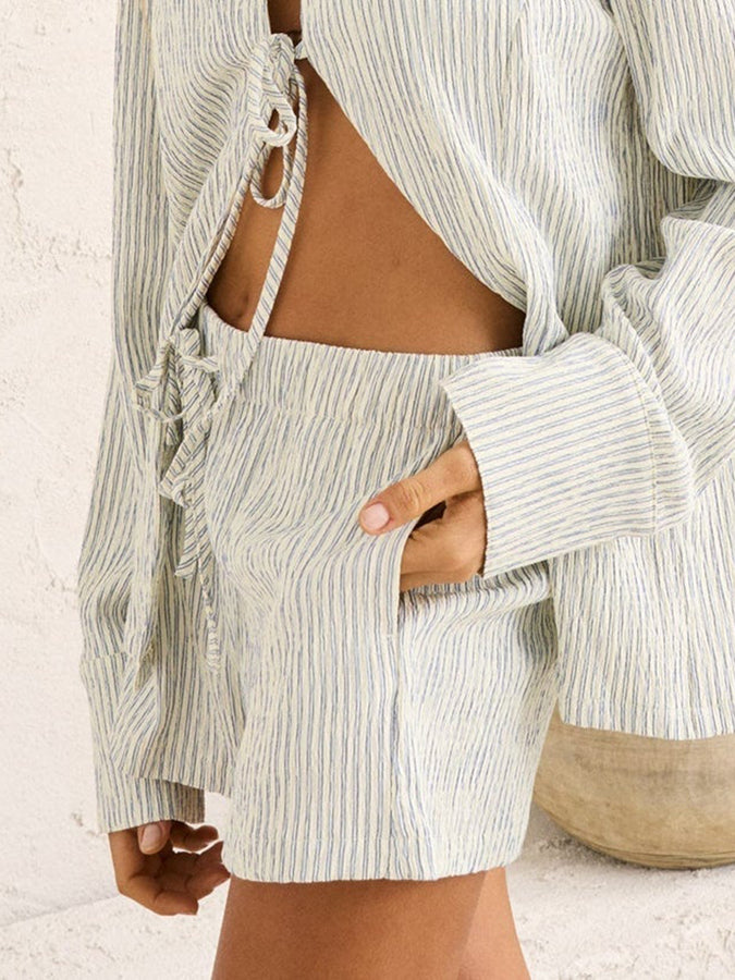 Rhythm Driftwood Stripe Overswim Shorts Summer 2026 | CREAM
