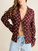 Rhythm Polka Dot Tie Front Long Sleeve Top Fall 2026