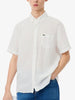 Lacoste Linen Short Sleeve Buttondown Shirt Holiday 2025