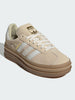 Adidas Gazelle Bold Stone Khaki/Cream White/Gold Metallic Shoes Spring 2026
