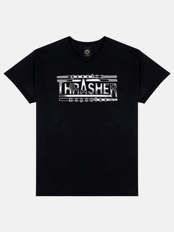 Thrasher Chrome Genuine T-Shirt Fall 2025 | BLACK