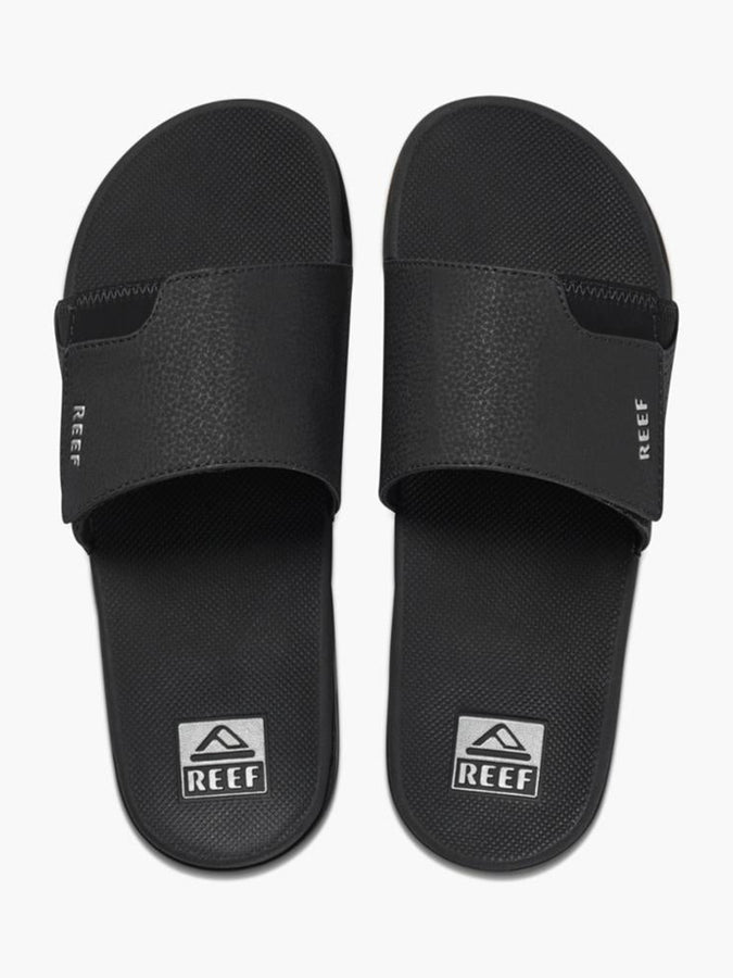 Reef Fanning Slide Black/Silver Sandals Spring 2024 | BLACK/SILVER