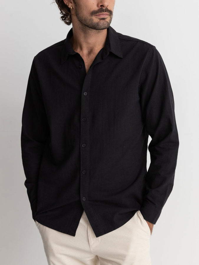 Rhythm Classic Linen L/S Buttondown Shirt Summer 2026 | VINTAGE BLACK