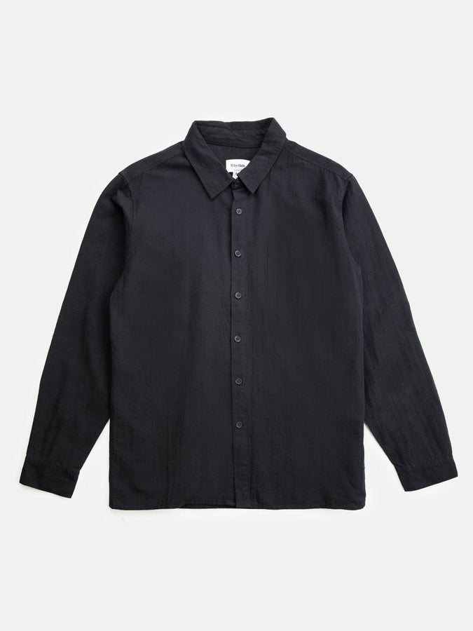 Rhythm Classic Linen Long Sleeve Buttondown Shirt Spring 2024 | VINTAGE BLACK