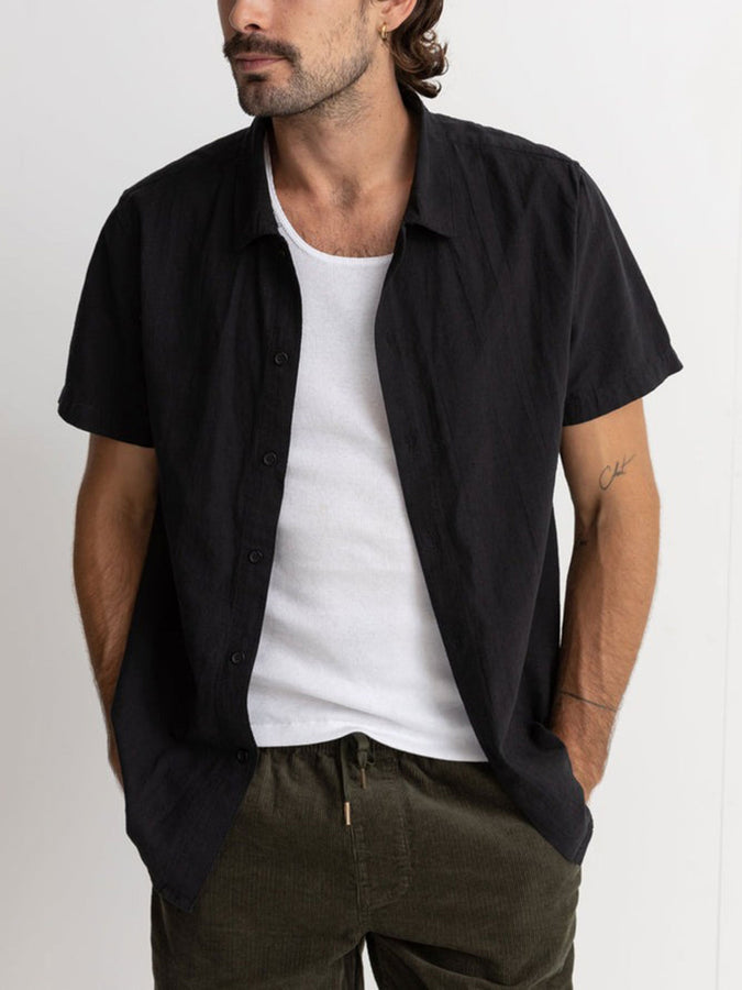Rhythm Classic Linen S/S Buttondown Shirt Spring 2026 | VINTAGE BLACK