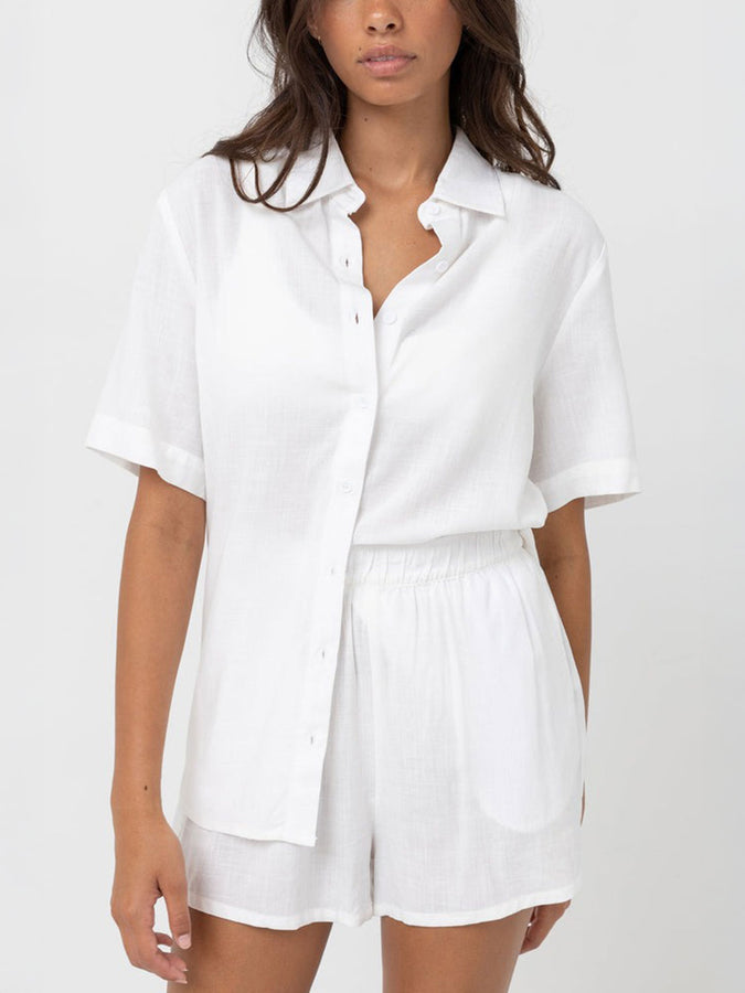 Rhythm Classic Lounge S/S Buttondown Shirt Spring 2026 | WHITE