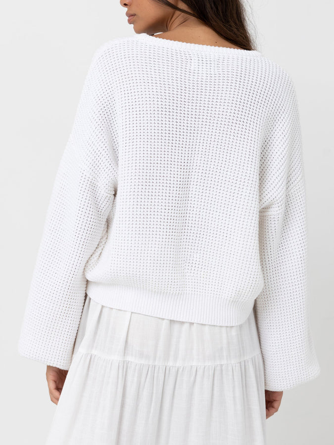Rhythm Classic Knit Women Sweater Spring 2024 | WHITE
