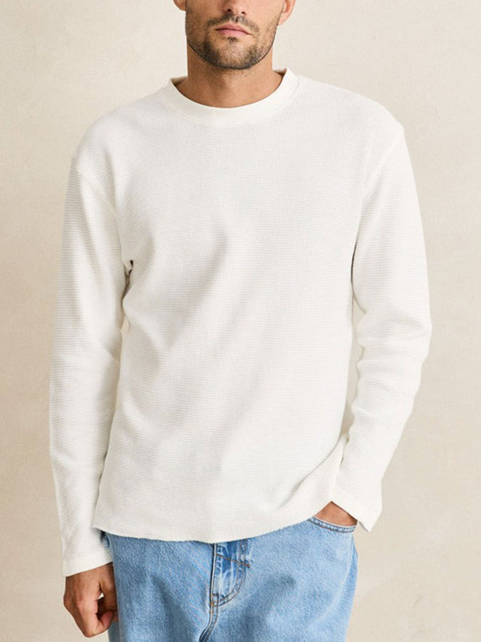 Rhythm Classic Waffle Sweater Spring 2026 | VINTAGE WHITE