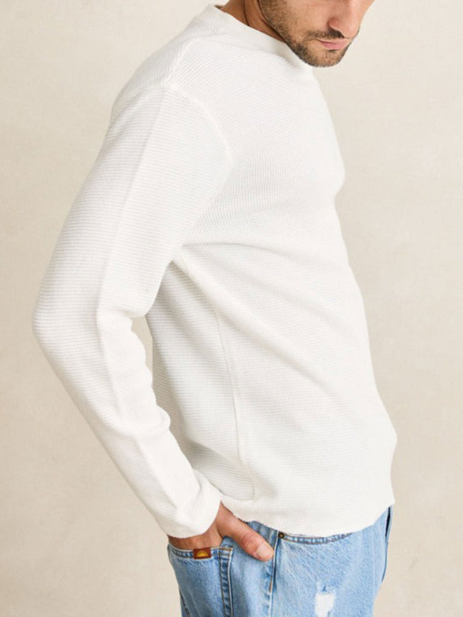 Rhythm Classic Waffle Sweater Spring 2026 | VINTAGE WHITE