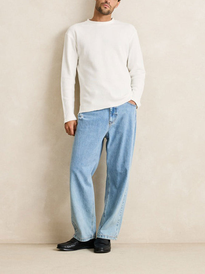 Rhythm Classic Waffle Sweater Spring 2026 | VINTAGE WHITE