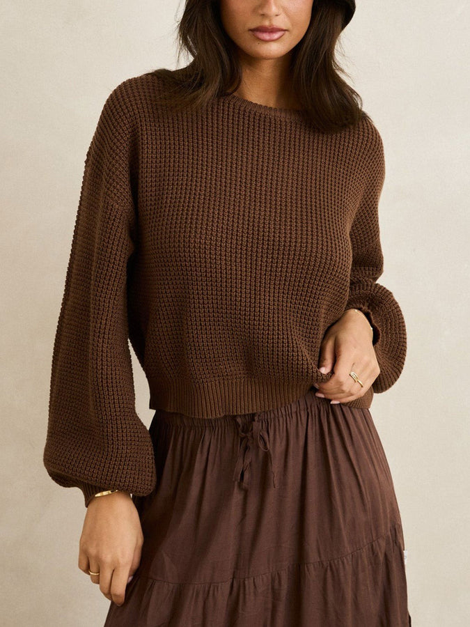 Rhythm Classic Knit Sweater Fall 2026 | CHOCOLATE
