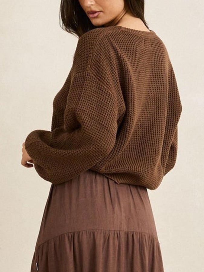 Rhythm Classic Knit Sweater Fall 2026 | CHOCOLATE