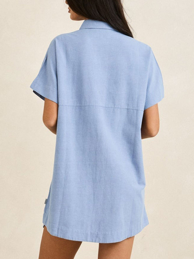 Rhythm Classic Shirt Dress Fall 2025 | STEEL BLUE