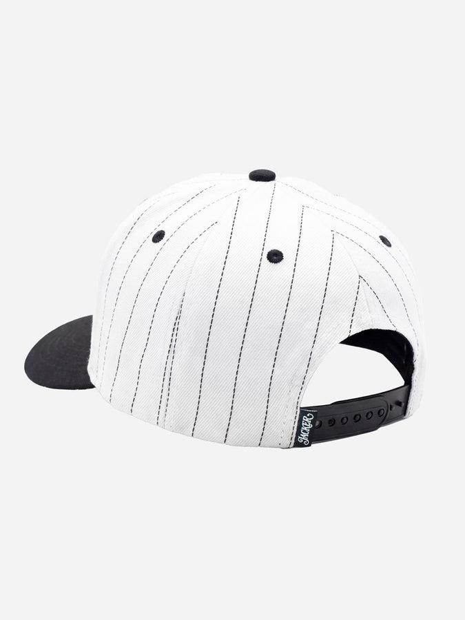 Jacker Classic Stripe Snapback Hat | BLACK/WHITE