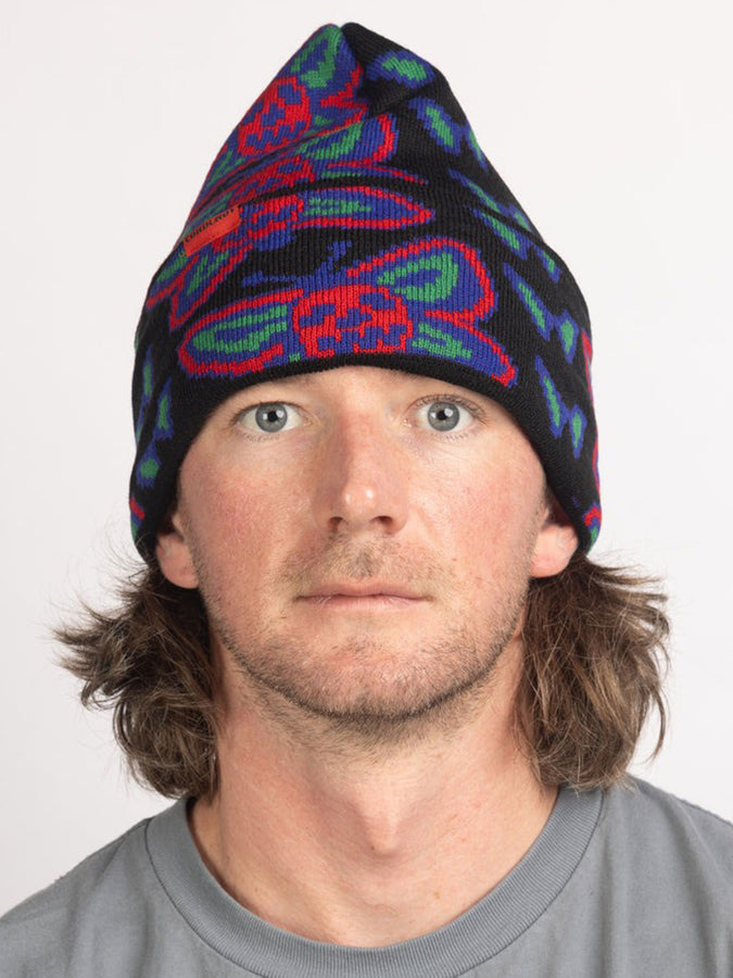 Corduroy Skullfly Beanie | BLACK