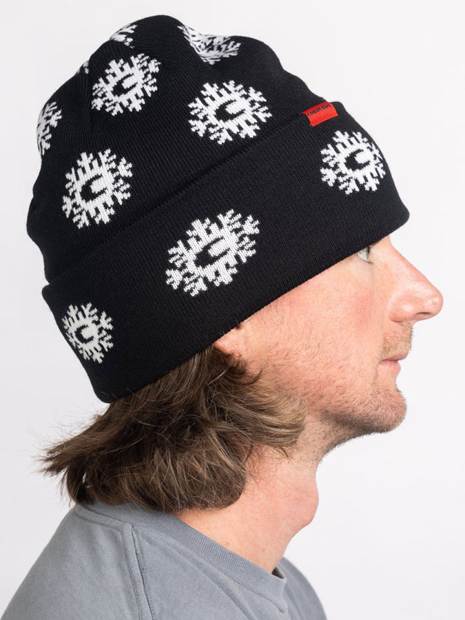 Corduroy Monogram Beanie | BLACK