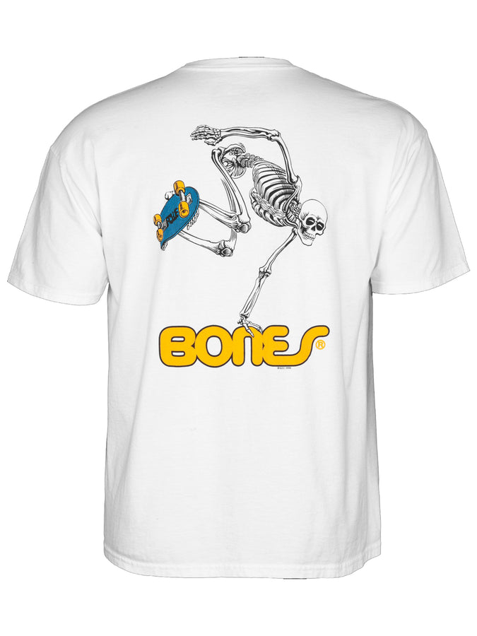 Powell Skateboard Skeleton Short Sleeve T-Shirt Spring 2024 | WHITE