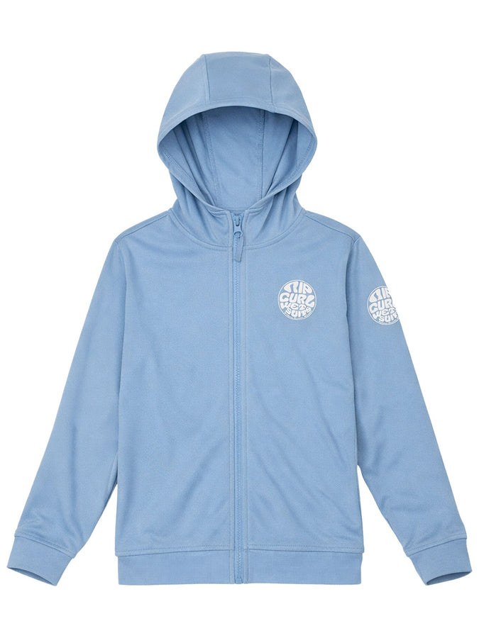 Rip Curl Icons Zip Hood Long Sleeve Rashguard Spring 2026 | FADED DENIM (4737)