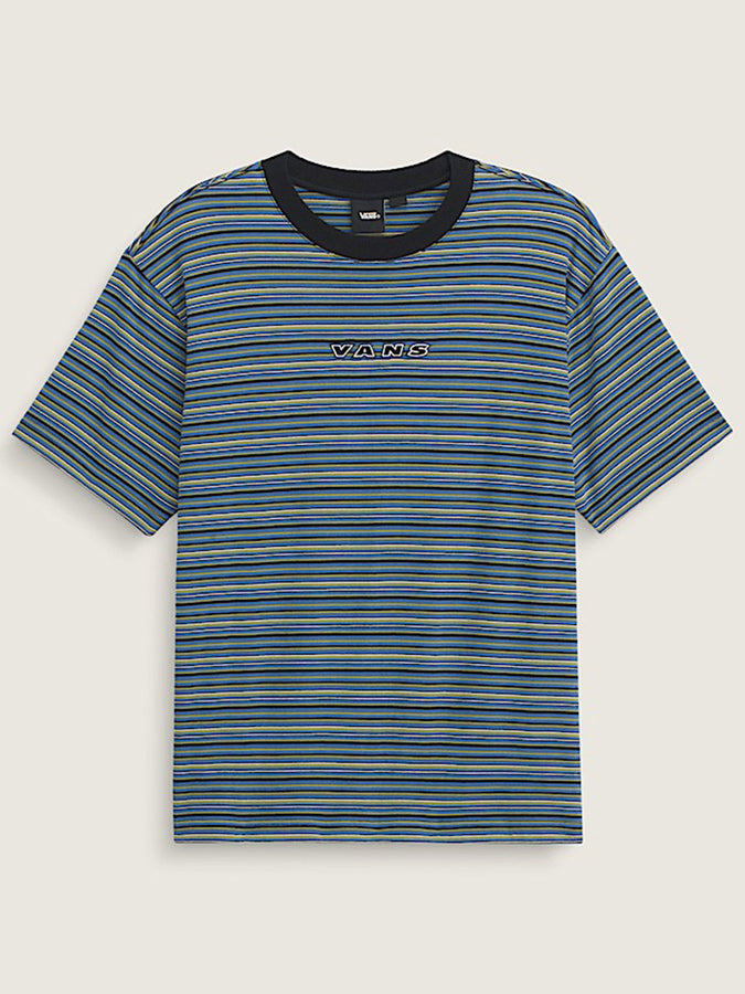 Vans Cameron Stripe T-Shirt Spring 2026 | BLACK/TRUE BLUE (BTE)