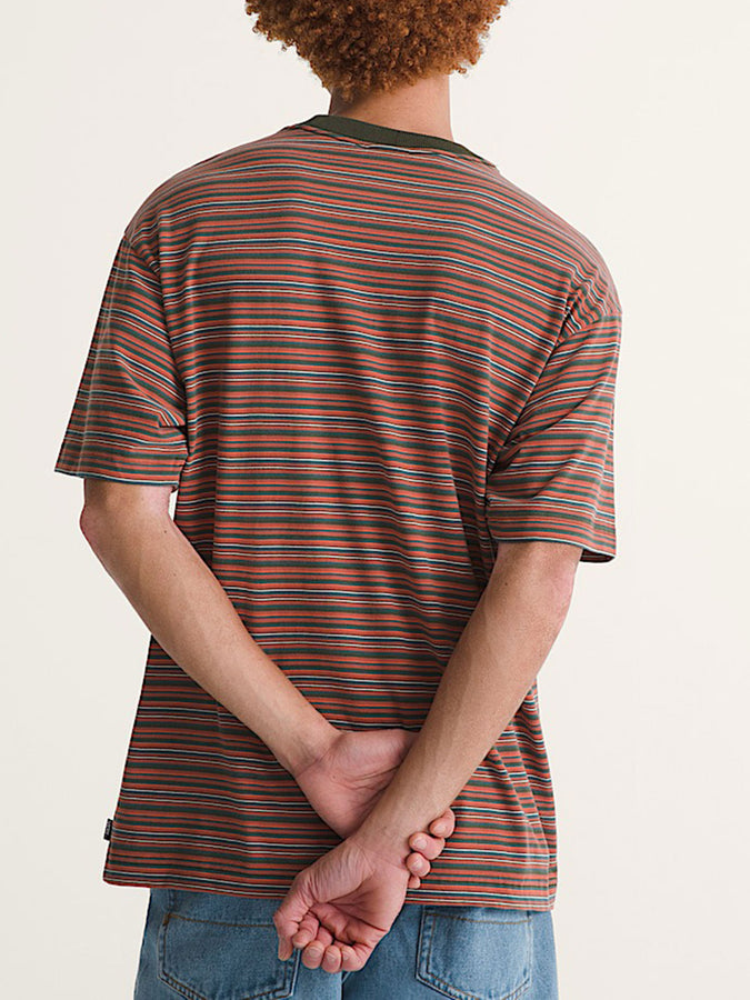 Vans Cameron Stripe T-Shirt Spring 2026 | OBSIDIAN FERN/LGT BRONZE (H94)