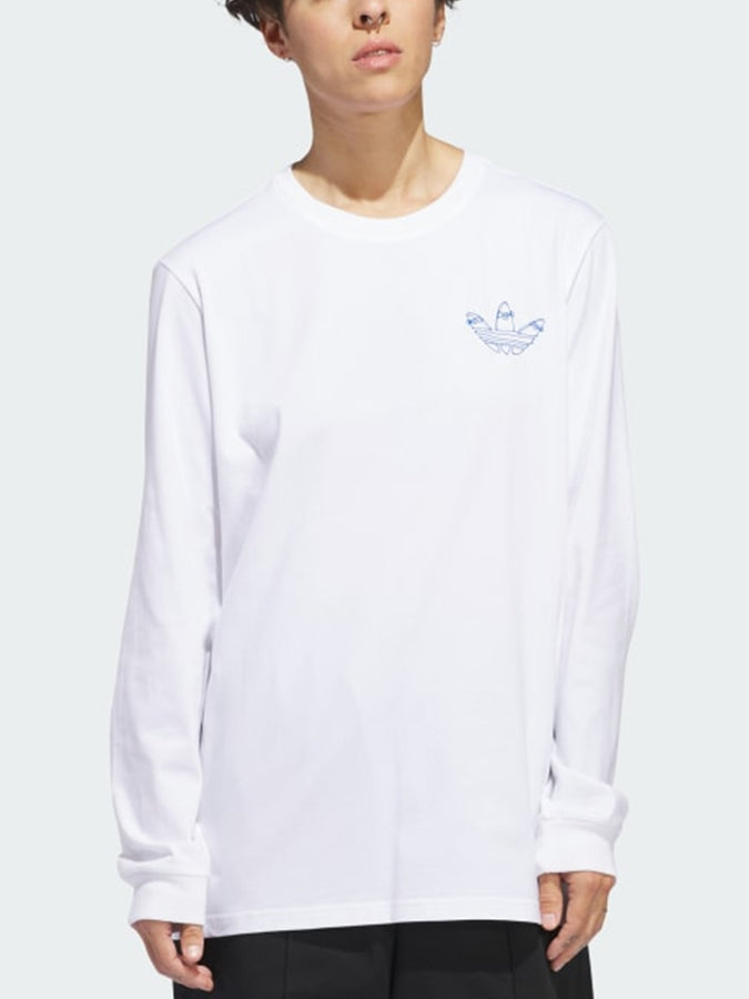 Adidas Henry Jones Long Sleeve T-Shirt Spring 2024 | WHITE/TEAM ROYAL