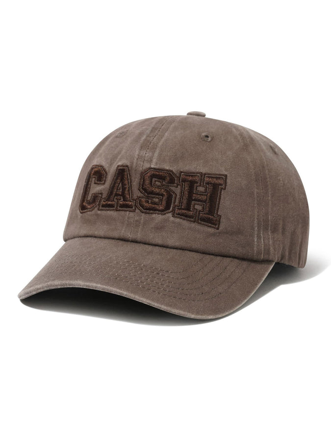 Cash Only Campus 6 Panel Strapback Hat | WASHED BROWN