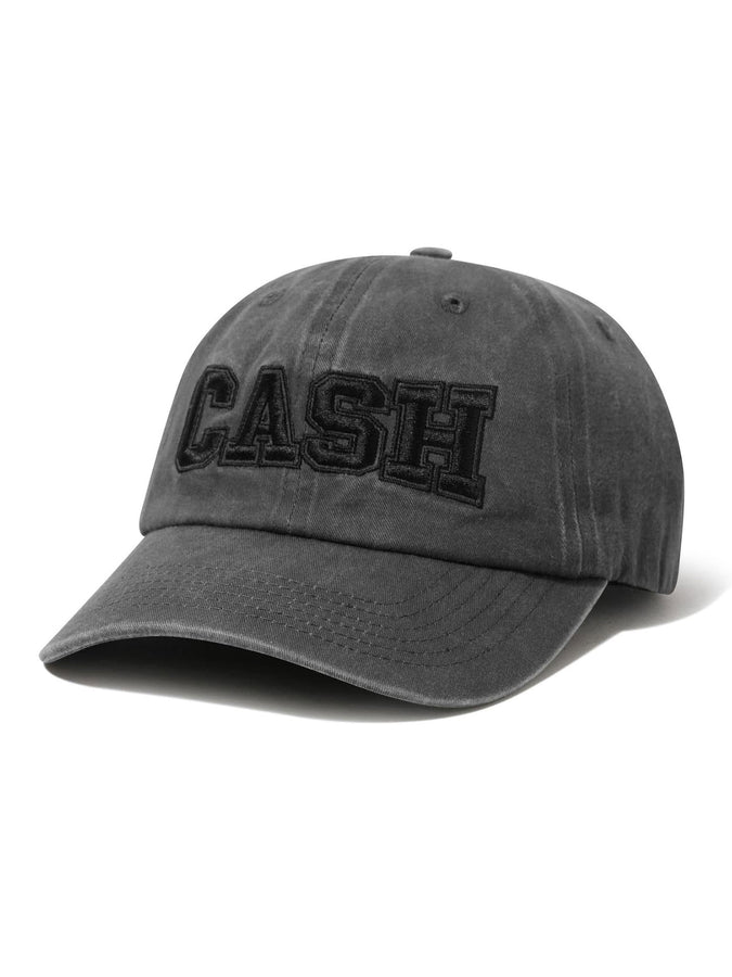 Cash Only Campus 6 Panel Strapback Hat | WASHED BLACK