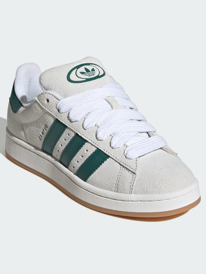 Adidas Campus 00S Crystal White/Core White/Collegiate Green Shoes | CRYSTAL WHITE/CORE WHITE/GREEN