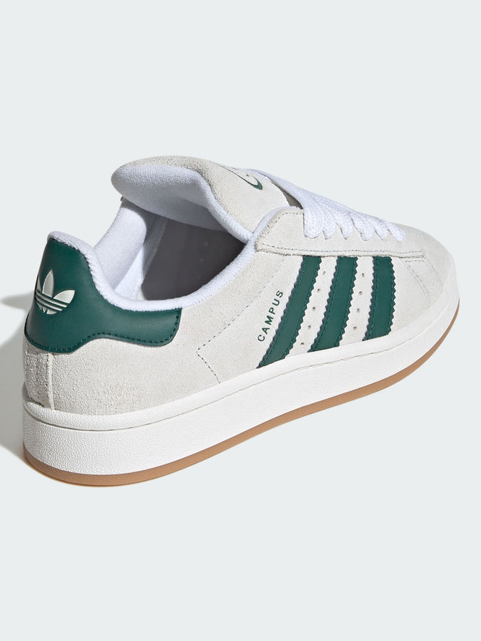 Adidas Campus 00S Crystal White/Core White/Collegiate Green Shoes | CRYSTAL WHITE/CORE WHITE/GREEN