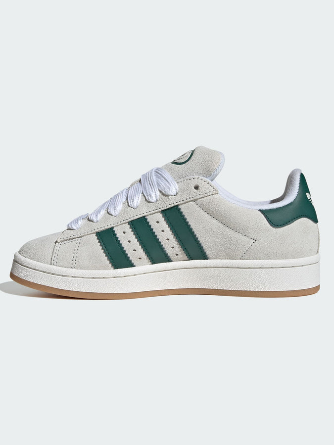 Adidas Campus 00S Crystal White/Core White/Collegiate Green Shoes | CRYSTAL WHITE/CORE WHITE/GREEN