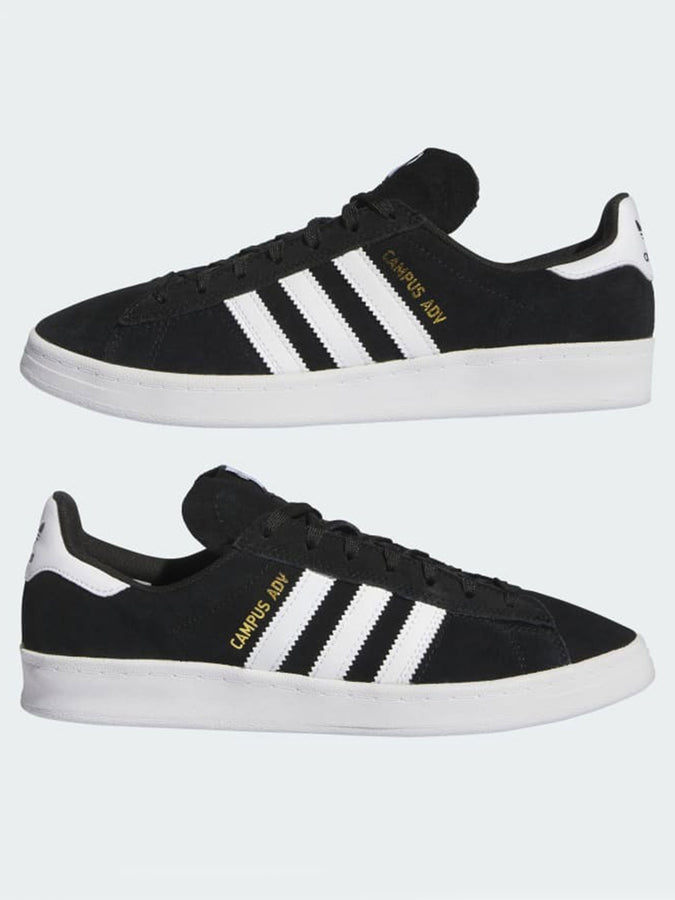 Adidas Campus ADV Core Black/White/White Shoes | CORE BLACK/WHITE/WHITE