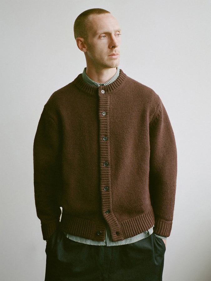 Grand Wool Cardigan Fall 2026 | ESPRESSO