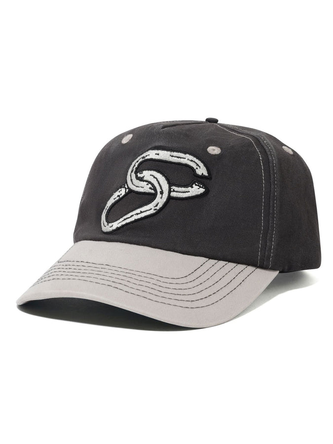 Cash Only Chain 5 Panel Strapback Hat | CHARCOAL/LIGHT GREY