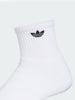 Adidas Originals Trefoil 2.0 Quarter White 6 Pack Socks