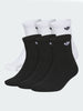 Adidas Originals Trefoil 2.0 Quarter White/Black 6 Pack Socks
